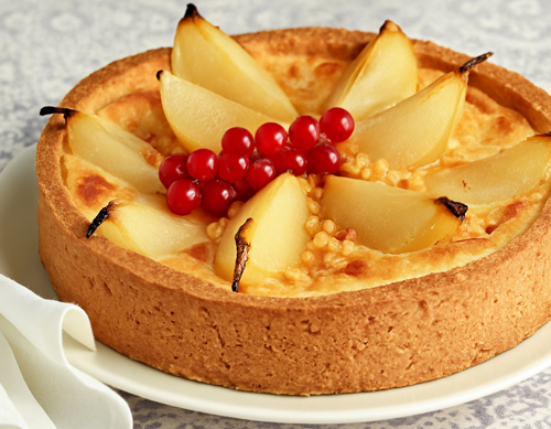 Tarta de pera y almendra