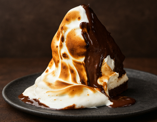 Volcán helado a la parrilla